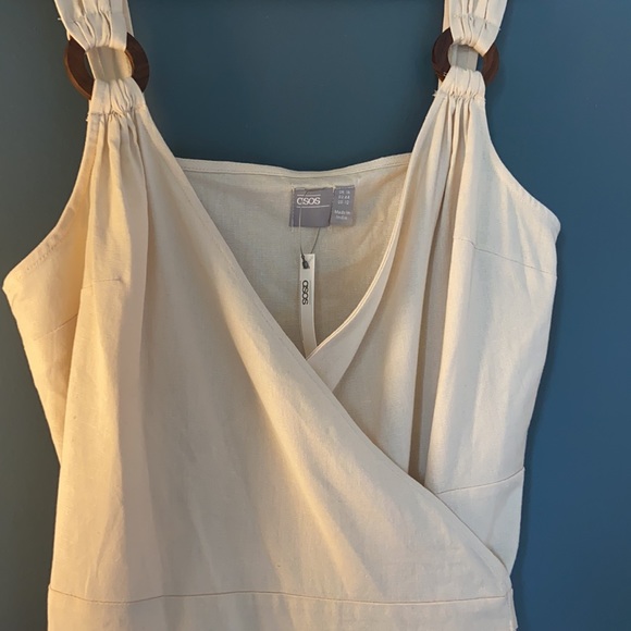 ASOS Linen Mini Wrap Sundress - Picture 6 of 8
